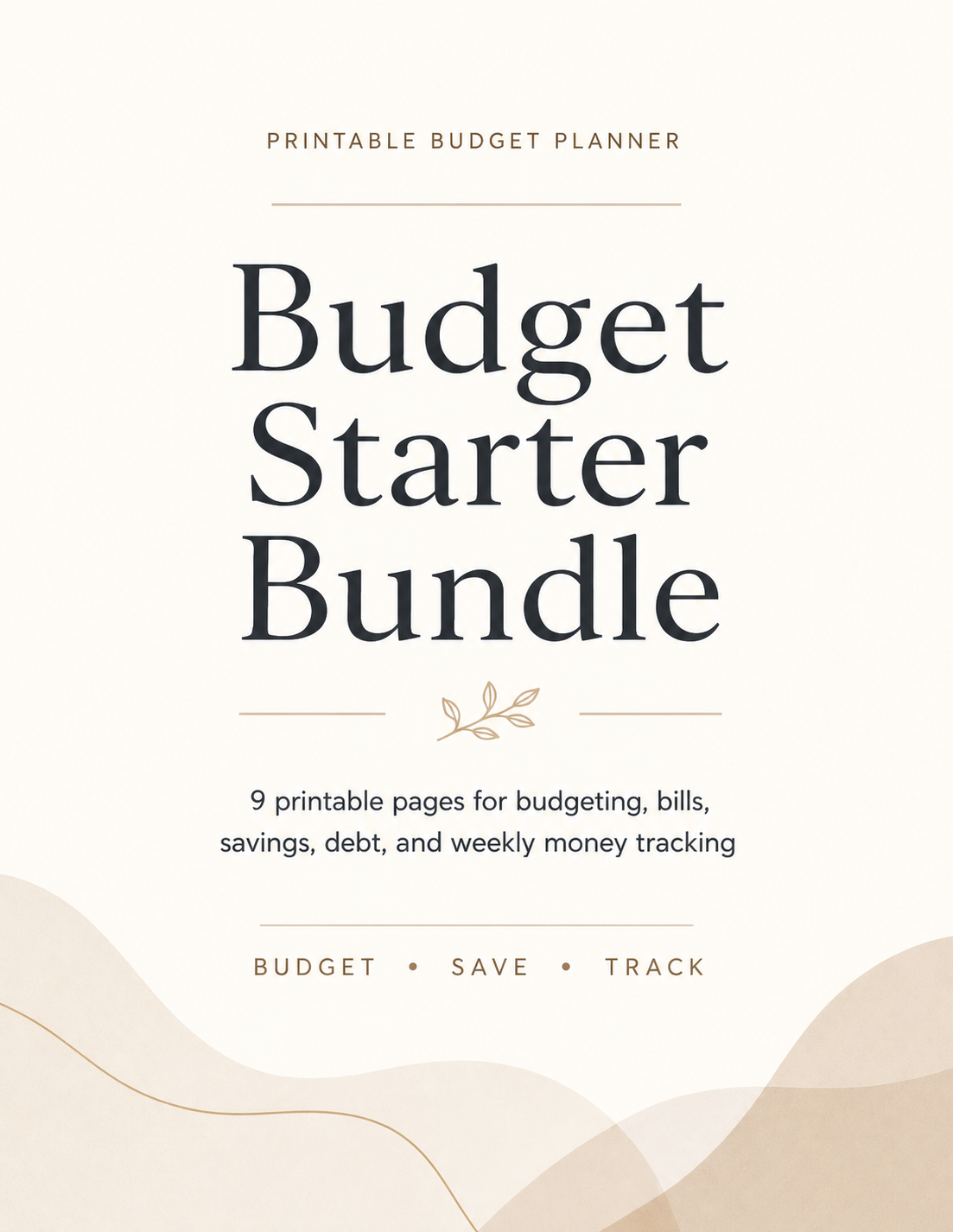 Budget Starter Bundle Printable