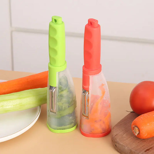 Peeler with Storage Case – Built-In Scraper (Kitchen Essential)