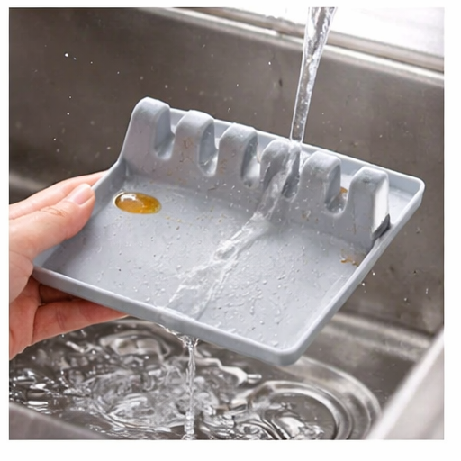 Multifunction Spatula & Spoon Rest Rack – Drip-Free Counter Storage