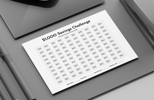 $1,000 Savings Challenge Printable