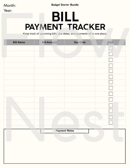 Printable Budget Starter Bundle