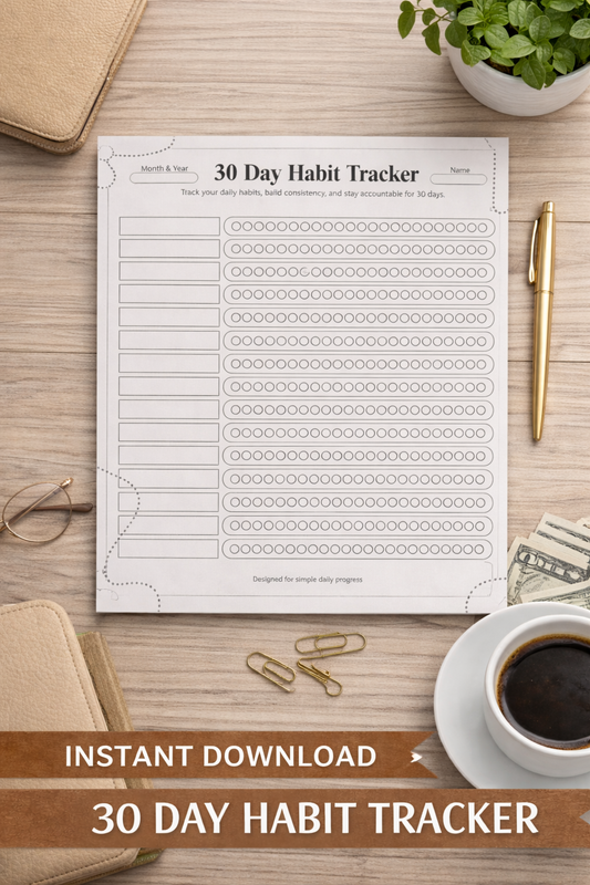 30 Day Habit Tracker Printable