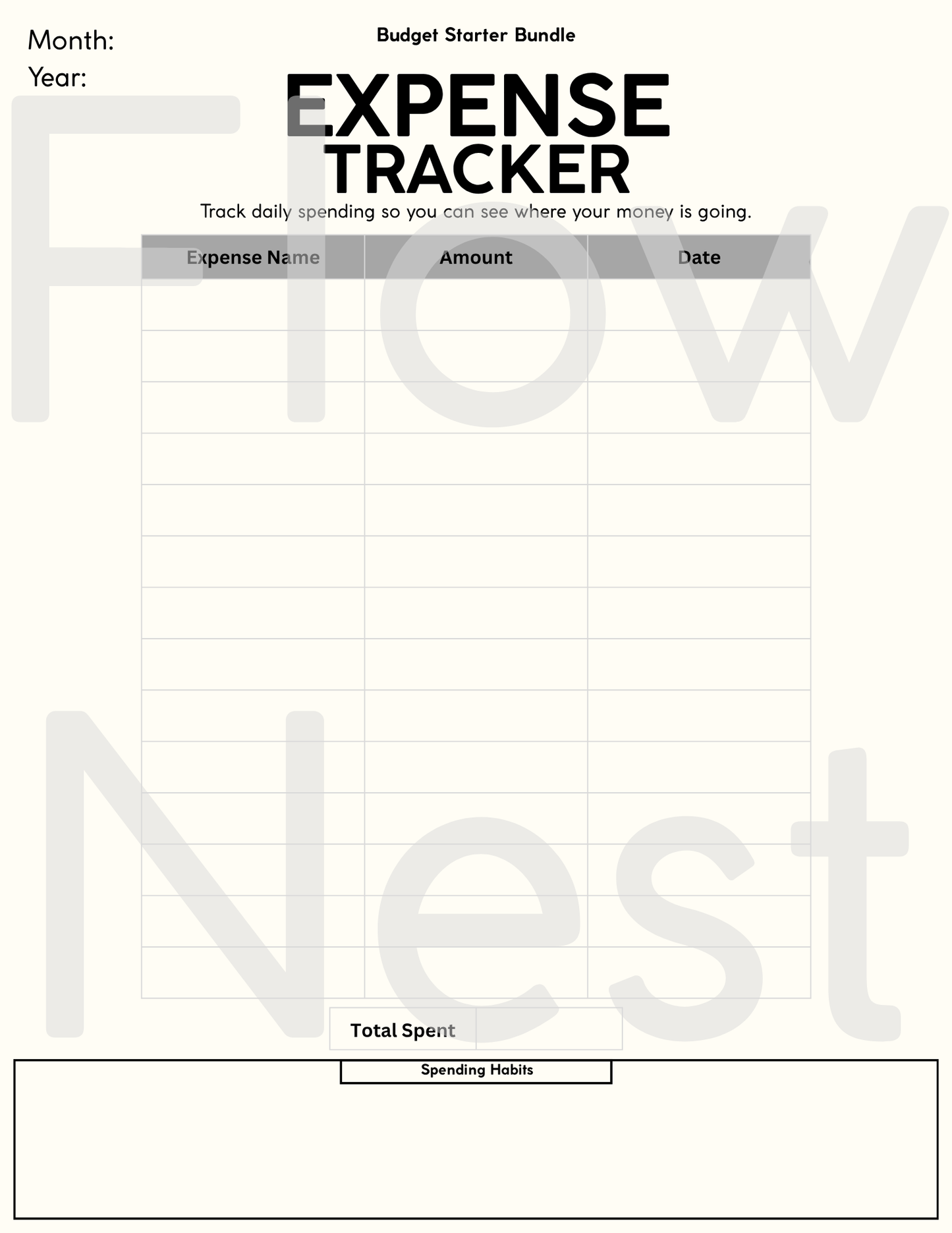 Printable Budget Starter Bundle