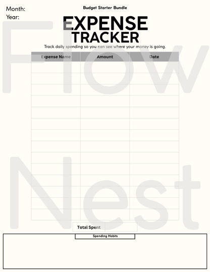 Printable Budget Starter Bundle