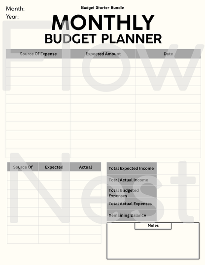 Printable Budget Starter Bundle