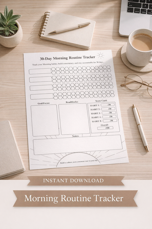 30-Day Morning Routine Tracker Printable