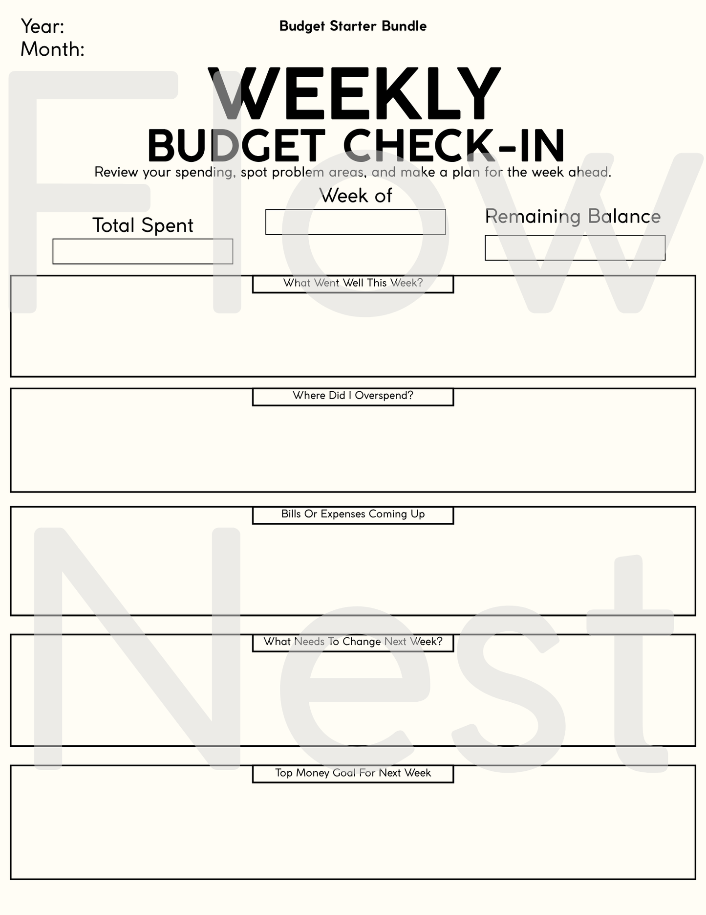 Printable Budget Starter Bundle